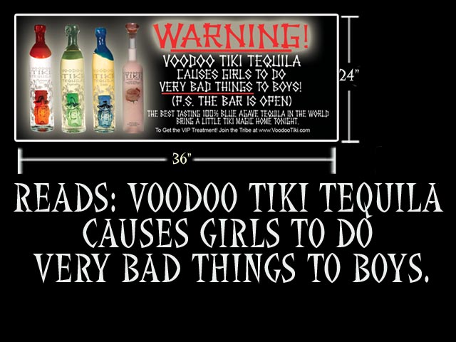 Voodoo Tiki Tequila Magic Words Banner
